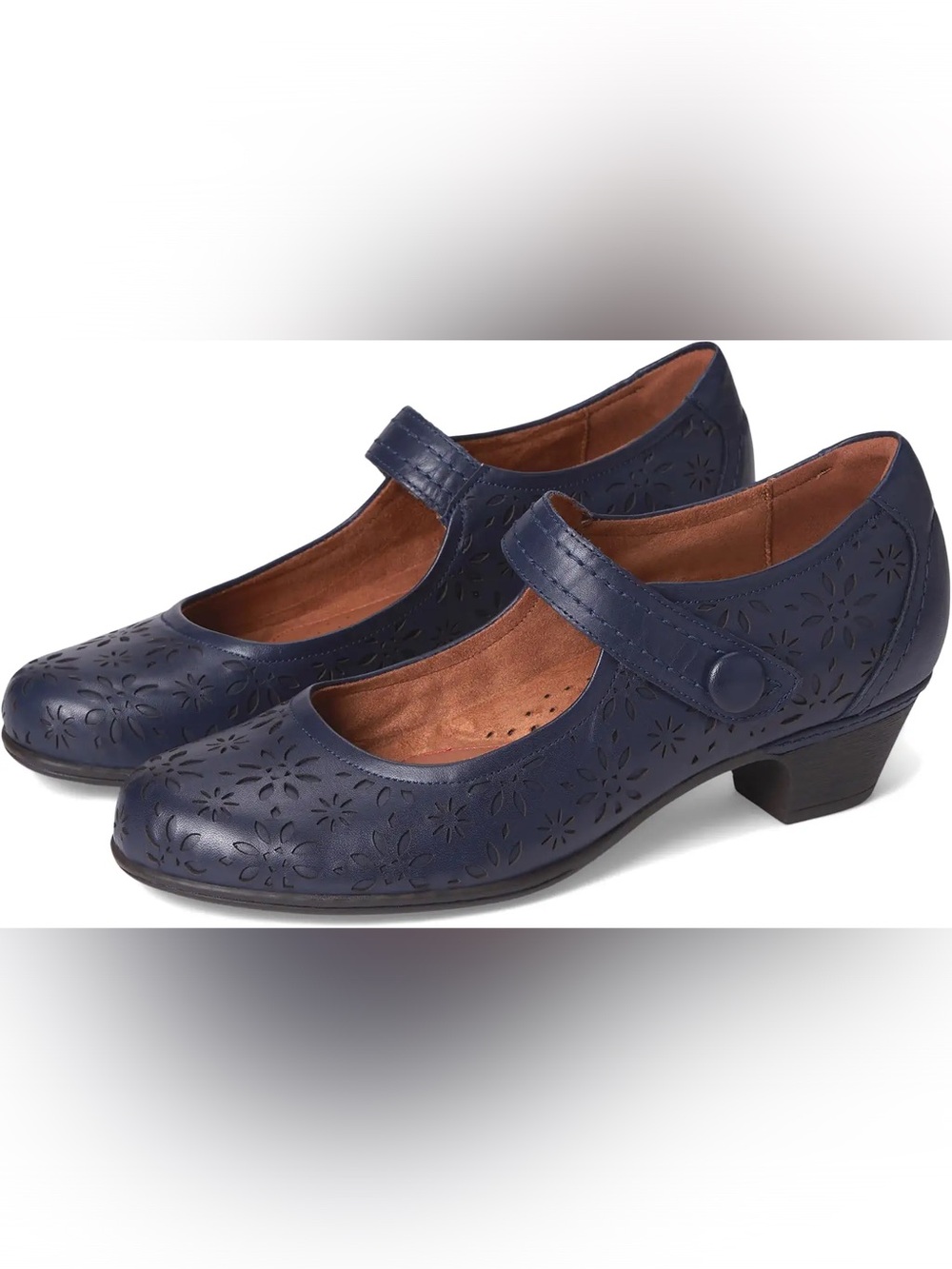 Cobb Hill Women’s Alesia Navy Leather Strap Shoes 8M NIB